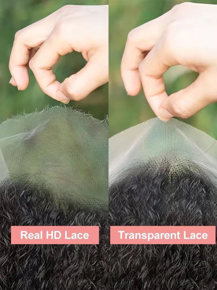 36 40Inch 13x6 HD Lace Frontal Human Hair Wigs Pre Plucked Straight Transparent
