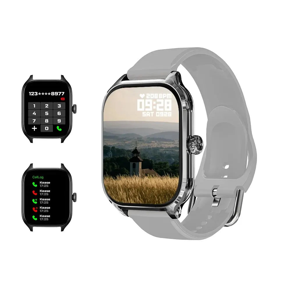 H9 Smartwatch with 2.01'' HD Display – Bluetooth Calling, Message Preview, Fitness Tracking, Weather Updates, Customizable Watch Faces