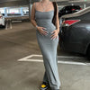 2025 Summer Dresses For Women Sexy Spaghetti Strap Black Long Dress