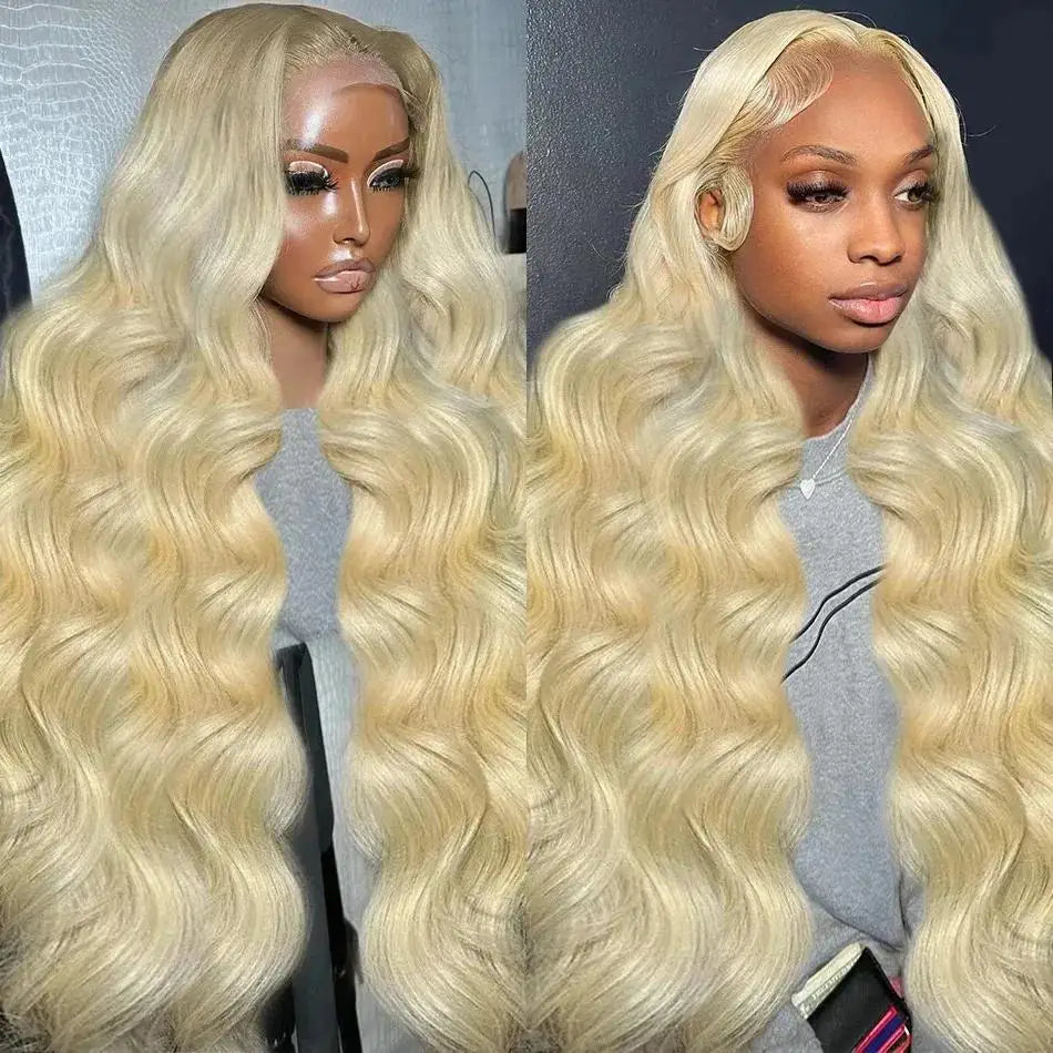 HD Transparent Blonde Body 13x4 13x6 Lace Front Human Hair Wigs