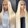 HD Transparent 613 Blonde Straight 200 Density 13x4 13x6 Lace Front Human