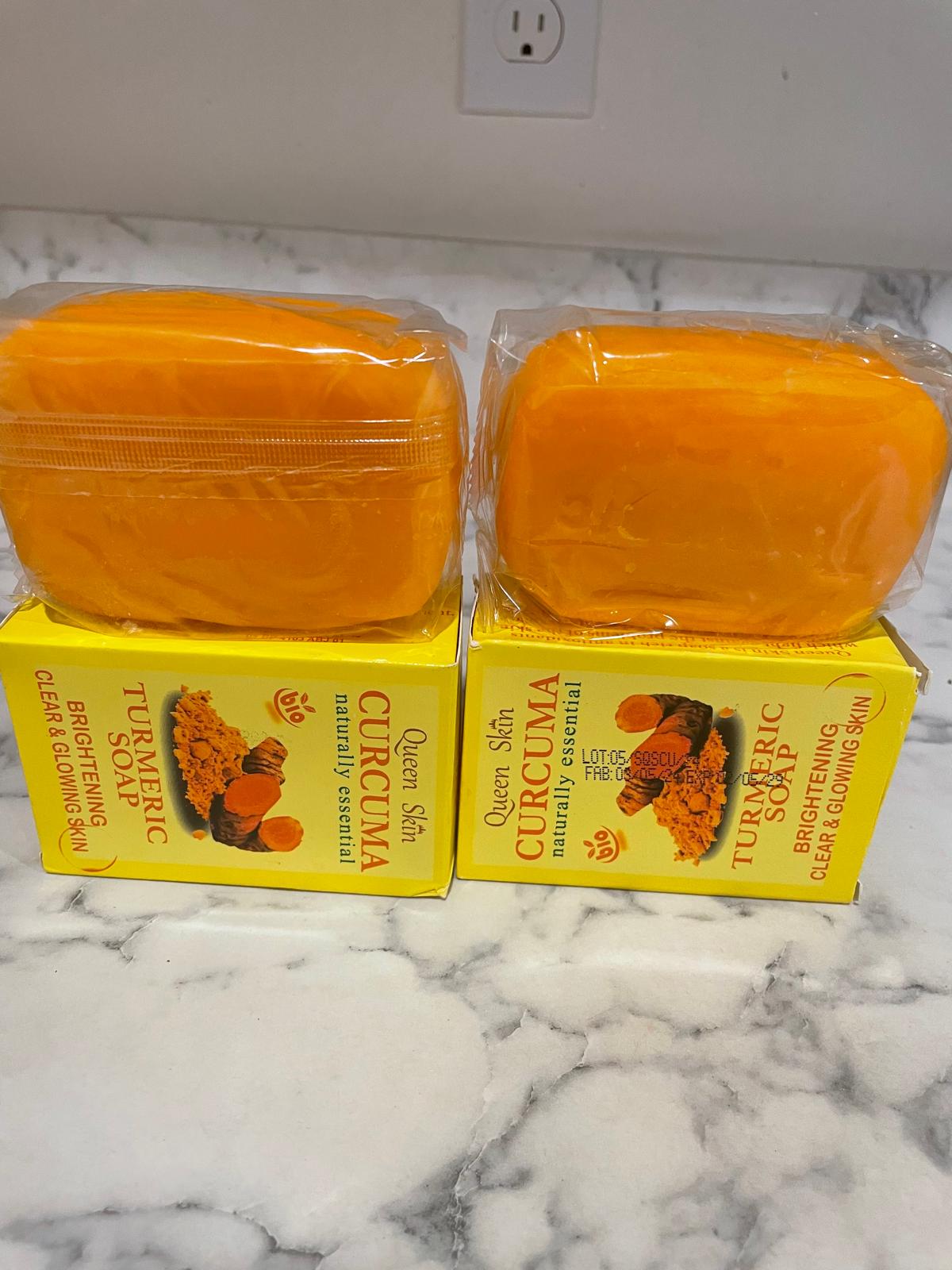 Tumeric soap brightening clear &glowing skin and naturally essential