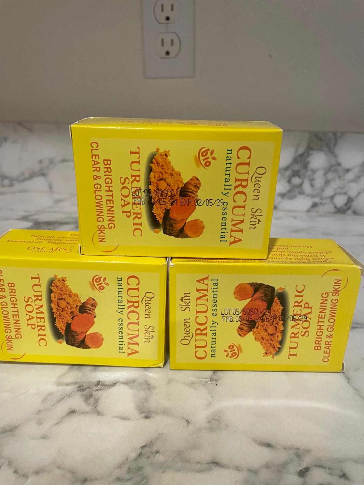 Tumeric soap brightening clear &glowing skin and naturally essential